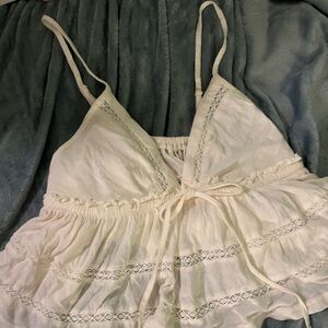 Urban Outfitters Ivory Babydoll Tank size M